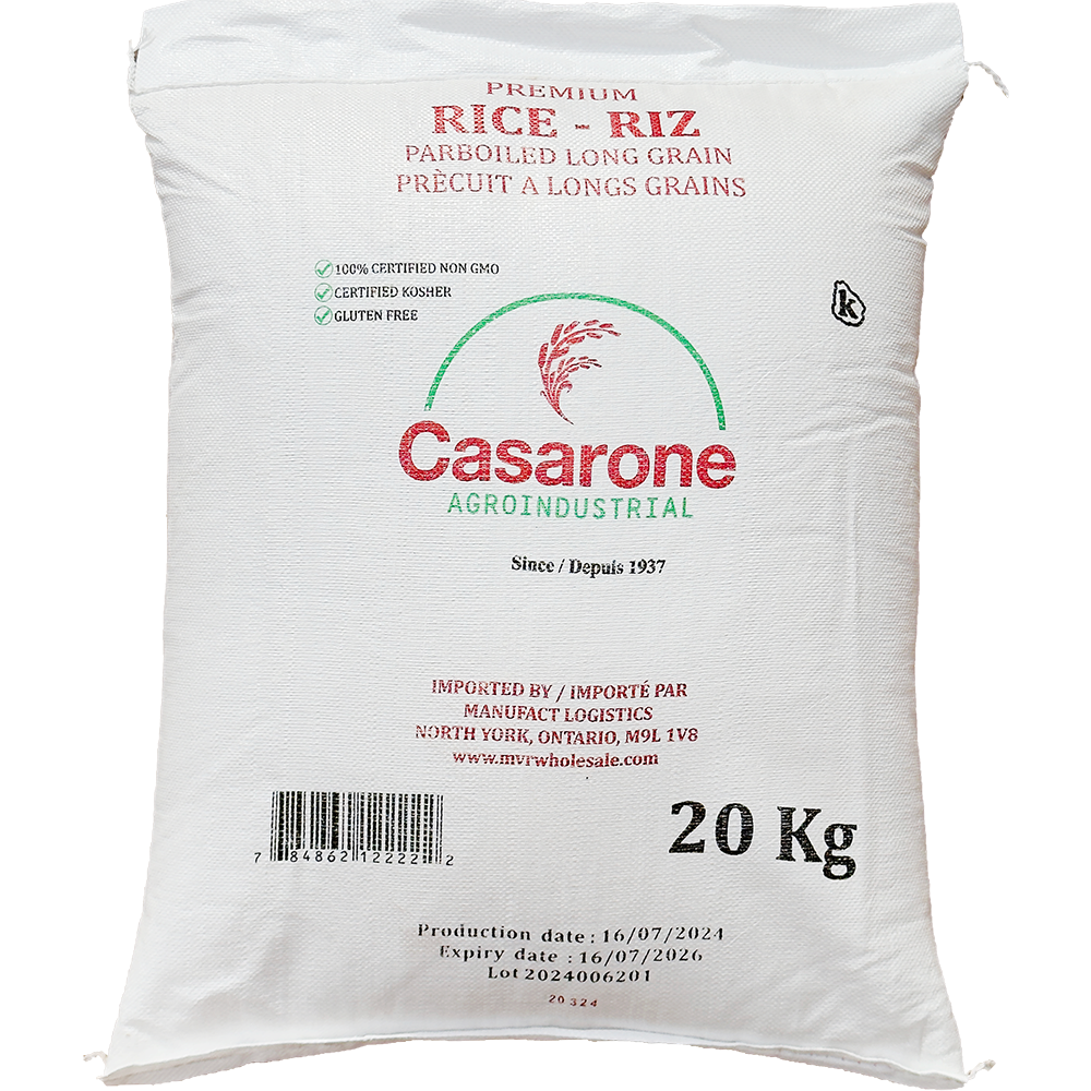 Casarone Parboiled Long Grain Rice, 20kg