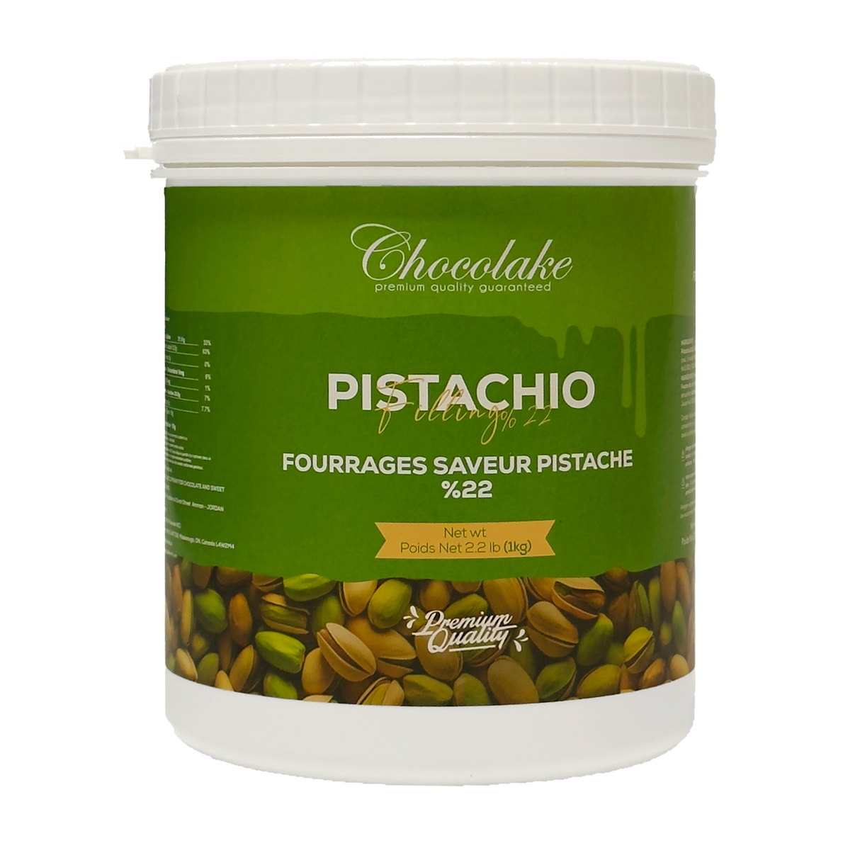 Chocolake Pistachio Filling (22%), 1kg