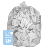 Garbage Bag Clear (Regular, 30in x 38in), 250 Count