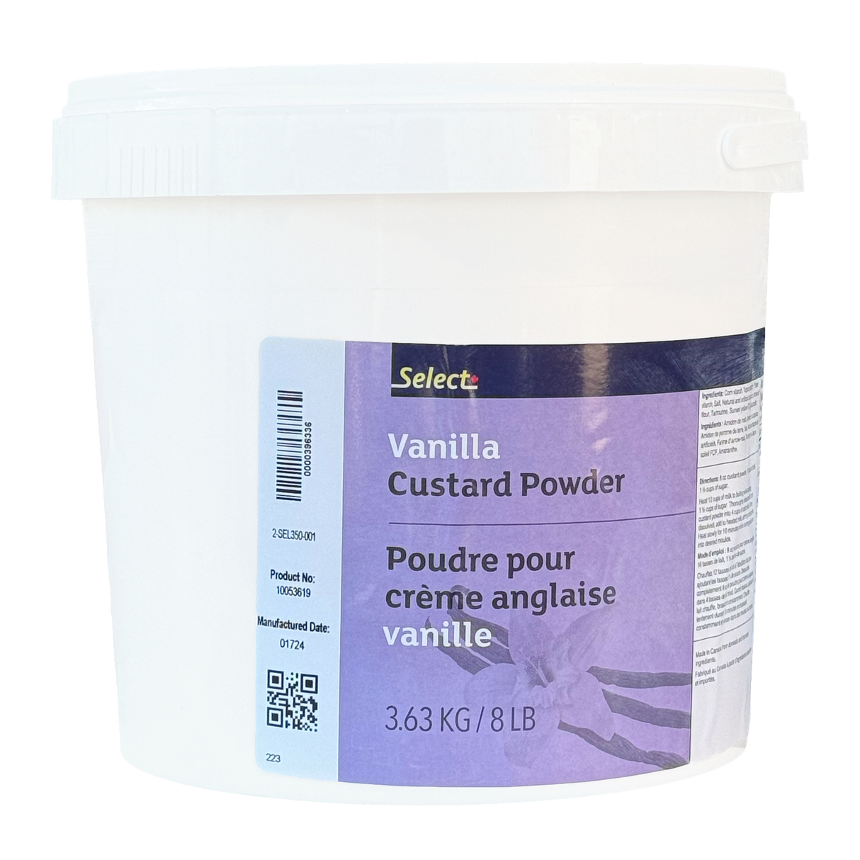 Select Vanilla Custard Powder, 8lb/3.63kg