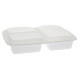 Rectangular PP 3-Comp Container & Lid (32oz, Premium), 150 Count