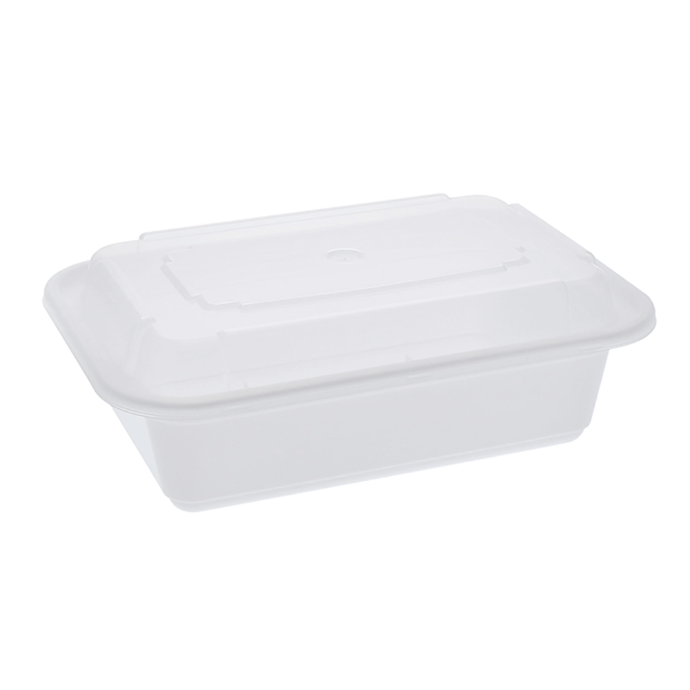 Rectangular PP Container & Lid (24oz, Standard), 150 Count