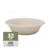Fiber Round Bowl (950mL/32oz), 300 Count