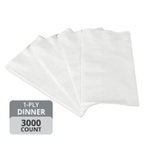 Dinner Napkins (1-Ply, 1/8 Fold), 3000 Napkins