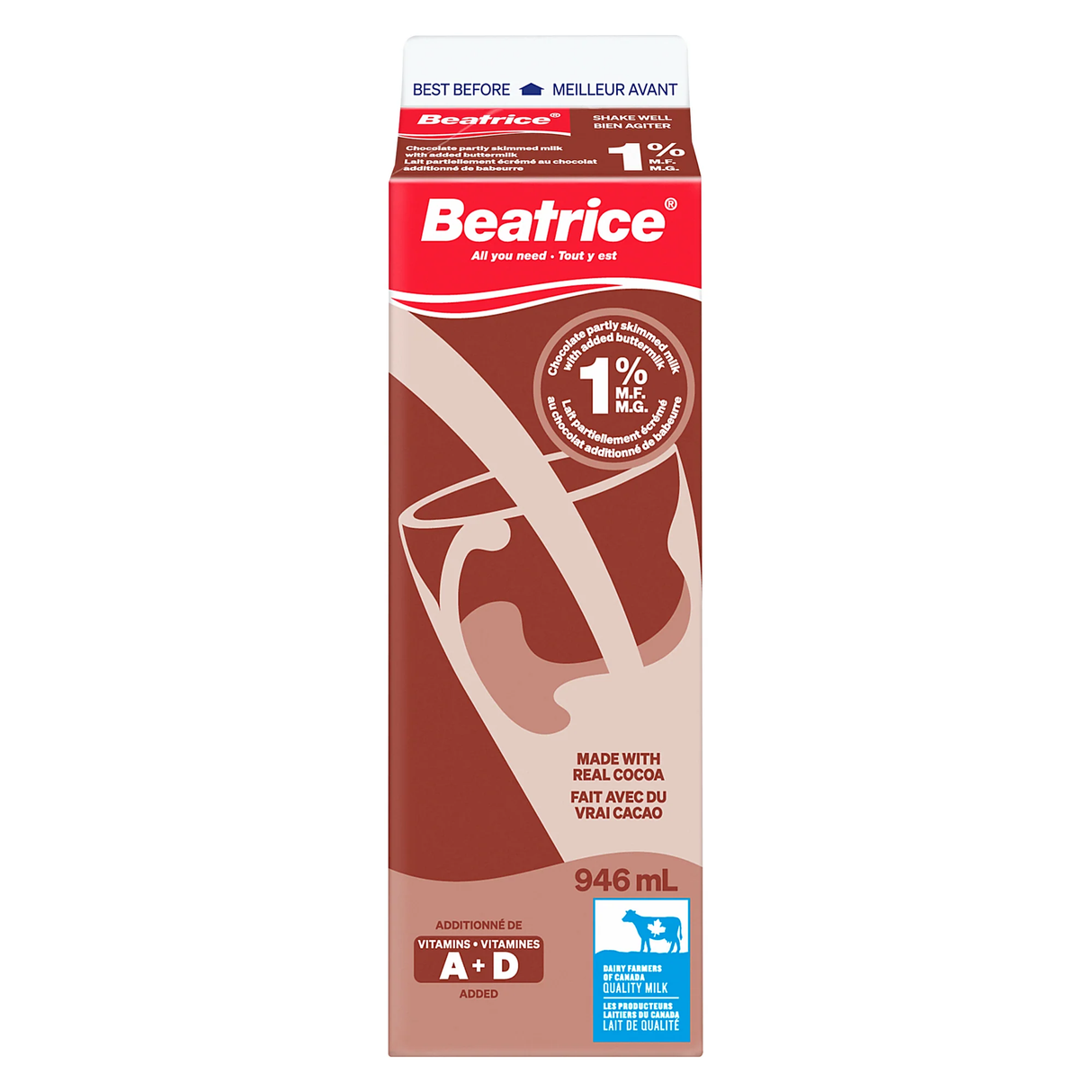 Chocolate Milk (1%M.F., Partly Skimmed), 1L