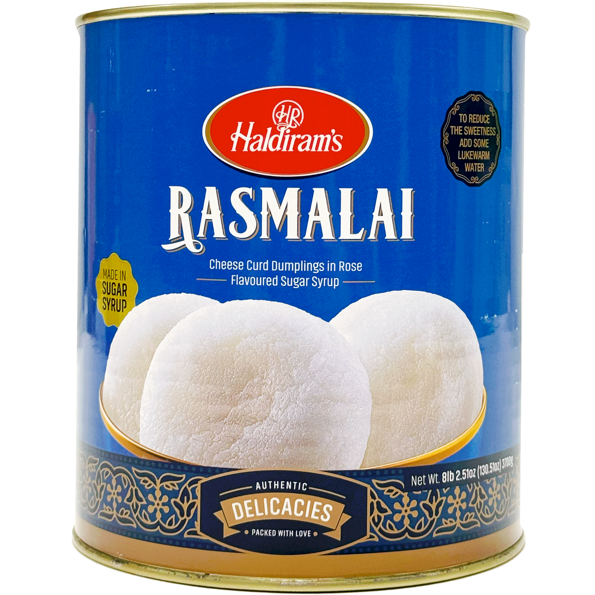 Haldiram Rasmalai, 3.7kg - 4 Count