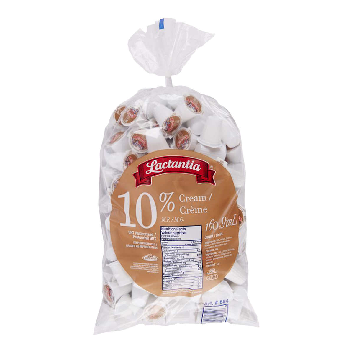 Lactantia Creamer (10%M.F., Half & Half), 9mL - 160 Count