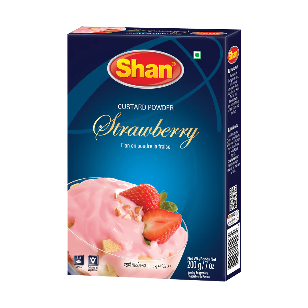 Shan Custard Powder Strawberry 200g, 6 Count
