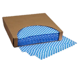 Premium Basket Liners Blue Checkered (14in x 14in), 1000 Count