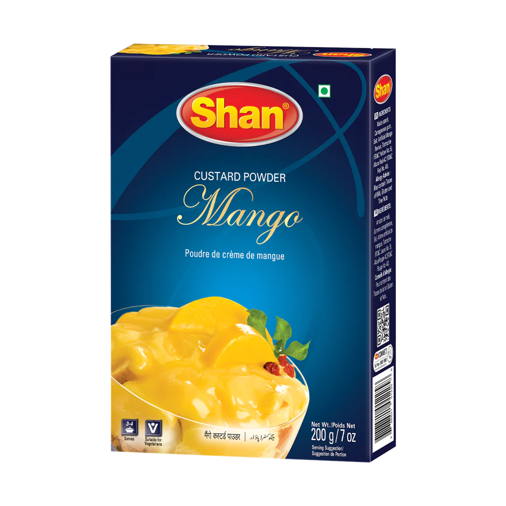 Shan Custard Powder Mango 200g, 6 Count