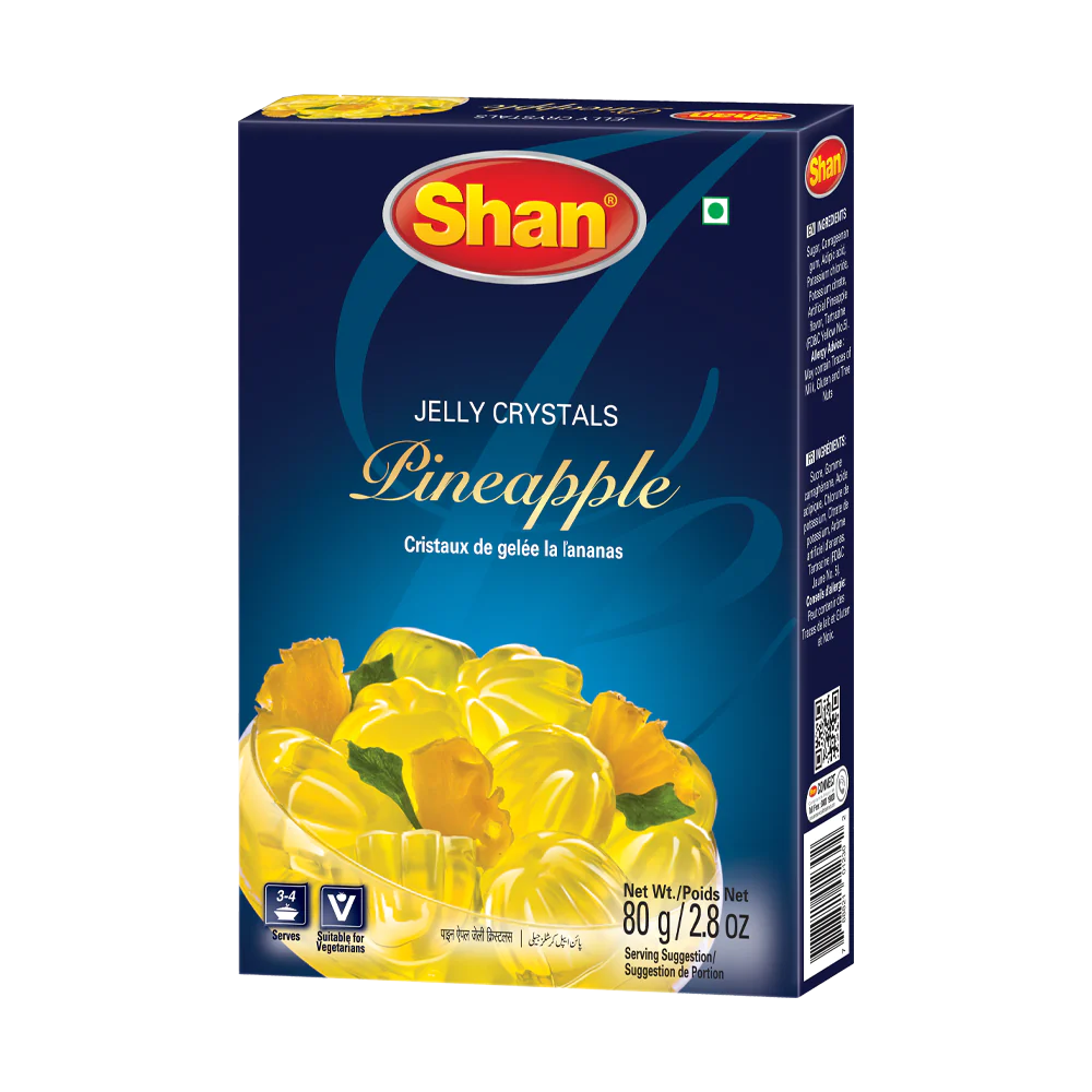 Shan Jelly Crystal Pineapple Mix 80g, 6 Count