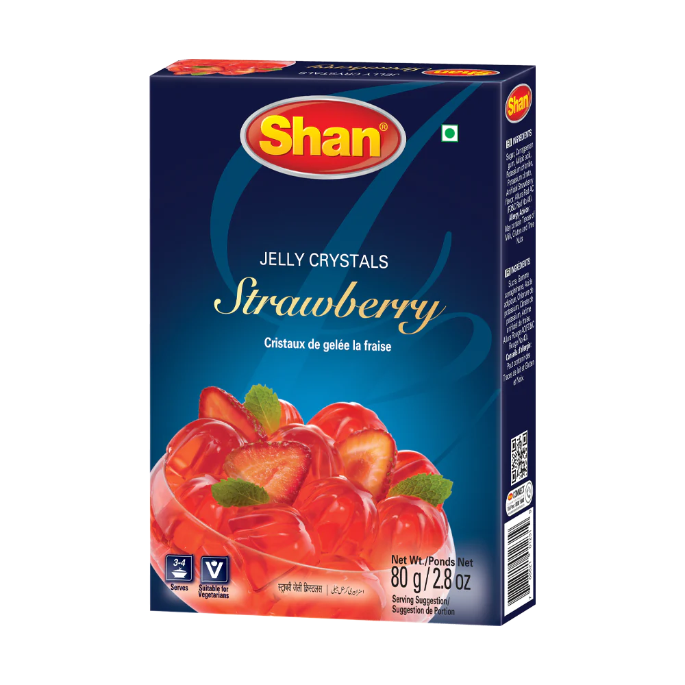 Shan Jelly Crystal Strawberry Mix 80g, 6 Count