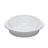 Round 7in PP Container & Lid (24oz, Premium), 150 Count