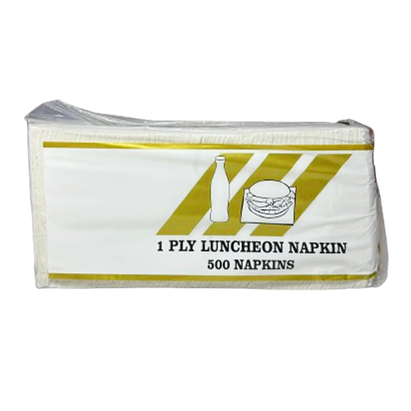 MPI Luncheon Napkins (1-Ply, 12in x 12in, 1/4 Fold, White), 6000 Napkins