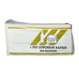 MPI Luncheon Napkins (1-Ply, 12in x 12in, 1/4 Fold, White), 6000 Napkins
