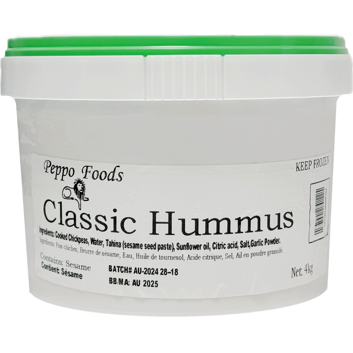 Peppo's Classic Hummus - 4kg