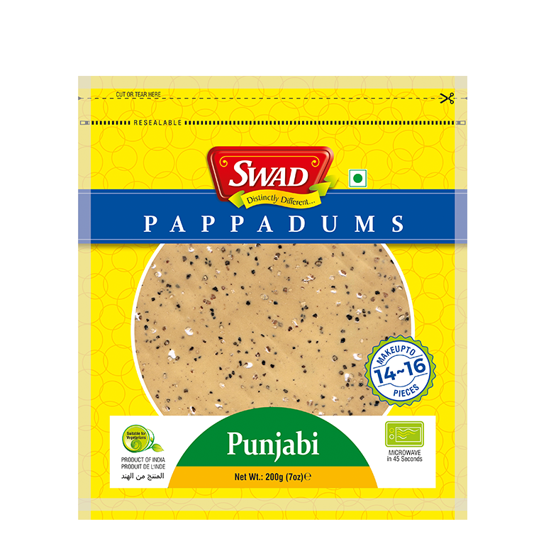 Swad Papad Punjabi 200g, 80 Count
