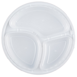Round 9in PP 3-Comp Container & Lid (33oz, Premium), 150 Count