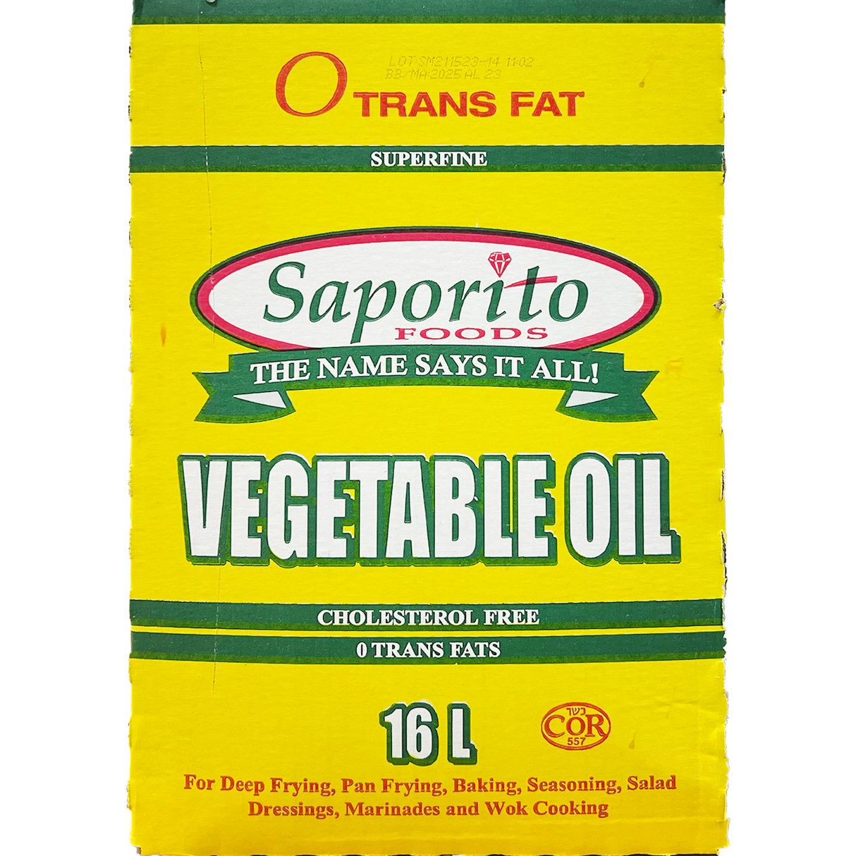 Saporito Premium Vegetable Oil Jib, 16L
