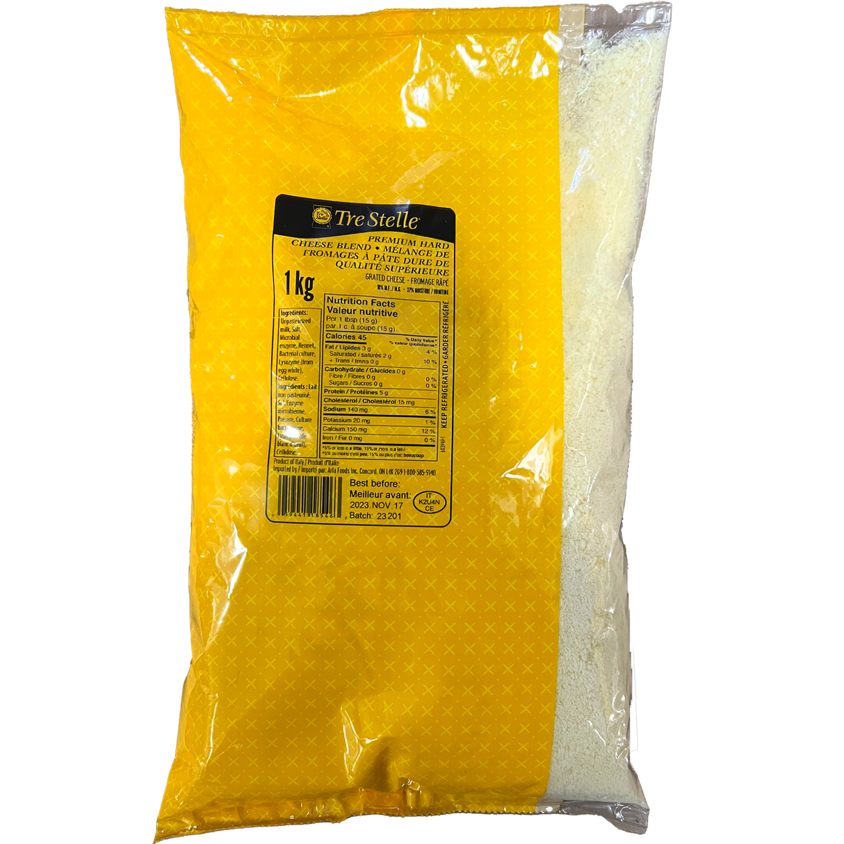 Tre Stelle Premium Hard Cheese Blend (18%M.F.), 1kg