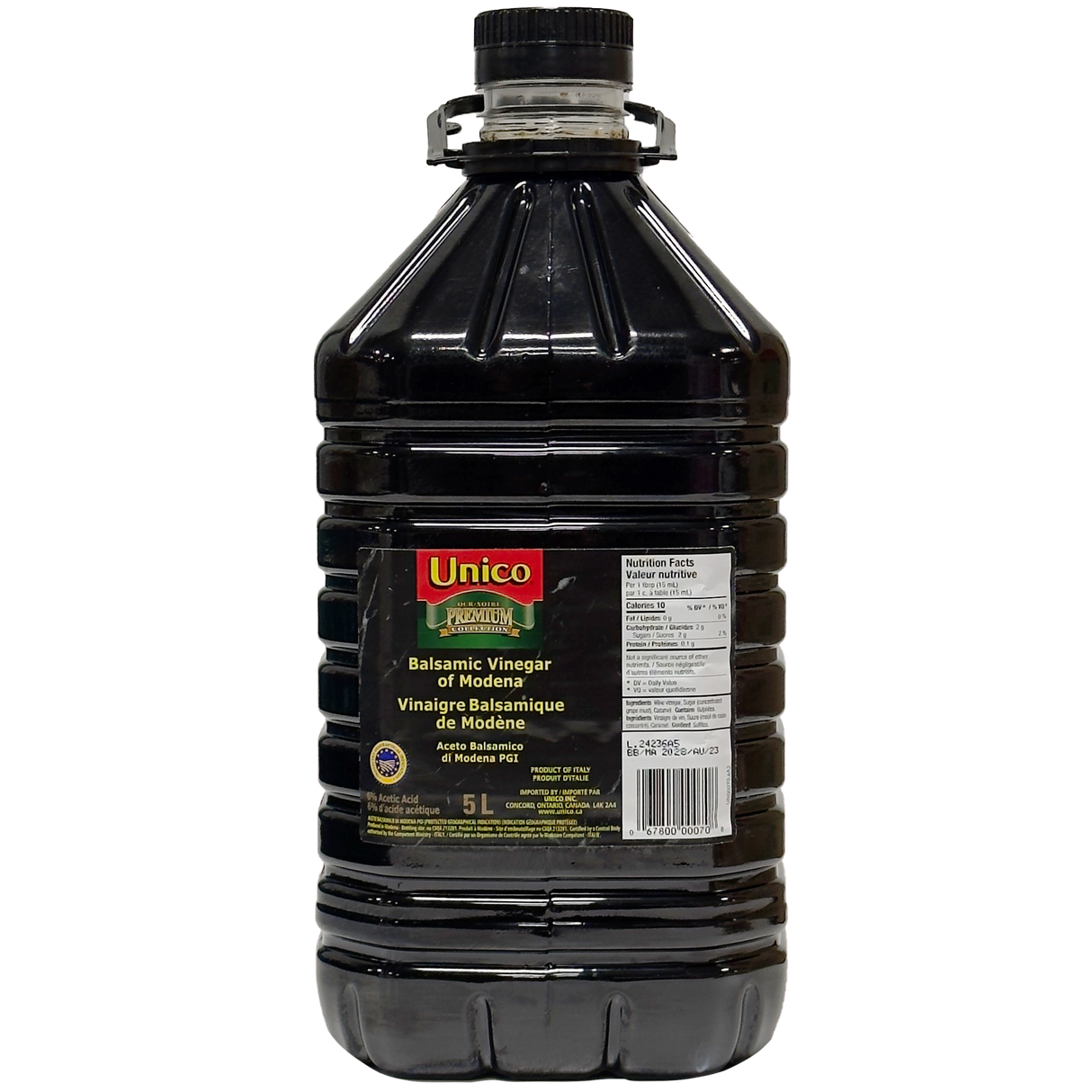Unico Balsamic Vinegar of Modena, 5L