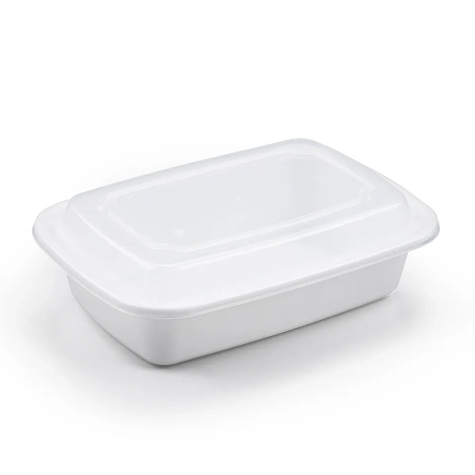 Rectangular PP Container & Lid (38oz, Standard), 150 Count