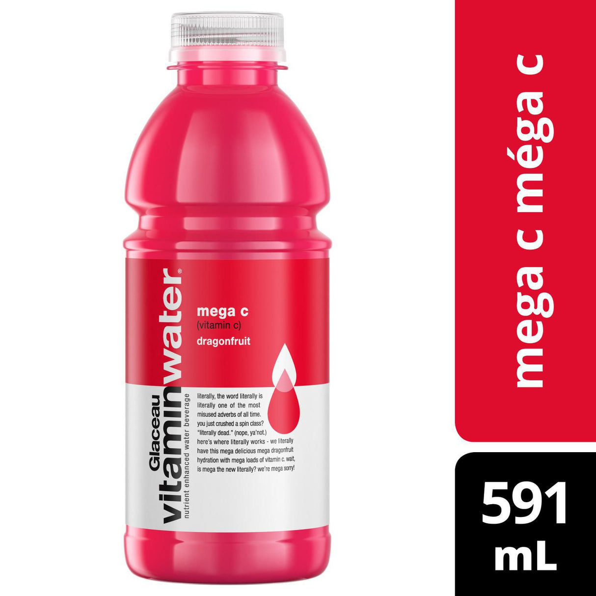Glaceau Vitamin Water Mega C 591mL - 12 Pack