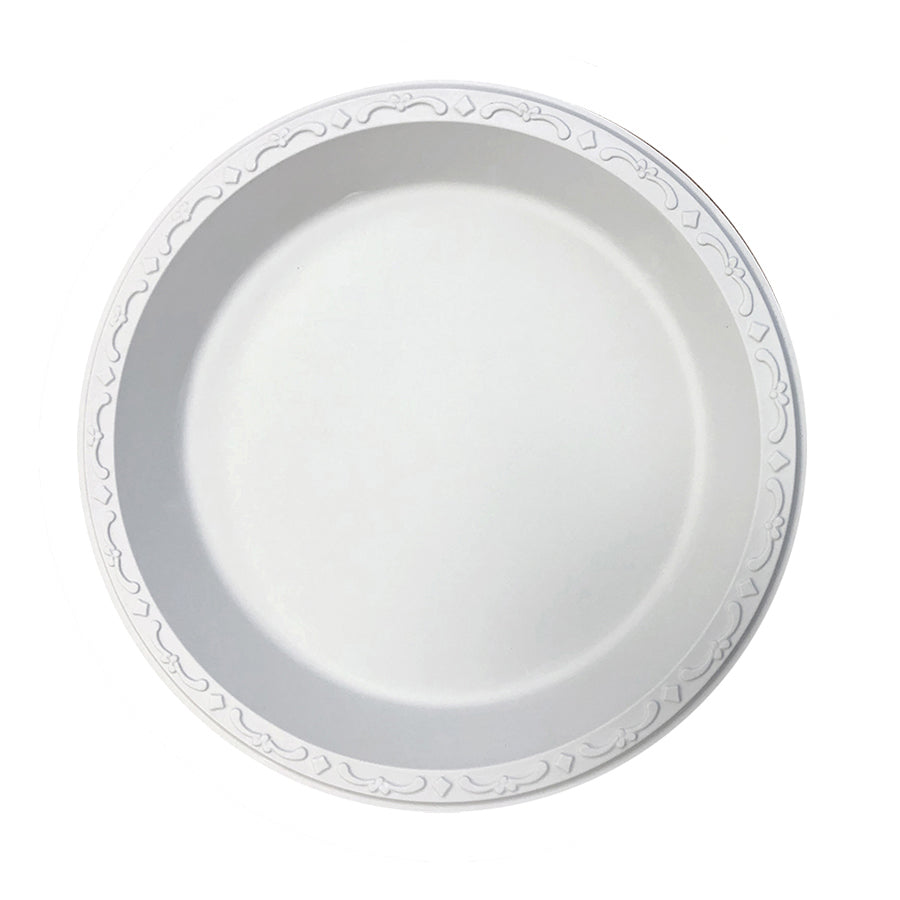 Ecopax  Plastic Round Plate (9in, 1-Comp), 400 Count