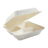 Fiber-93 Hinged Large (9 x 9 x 3in, 3-Comp), 200 Count