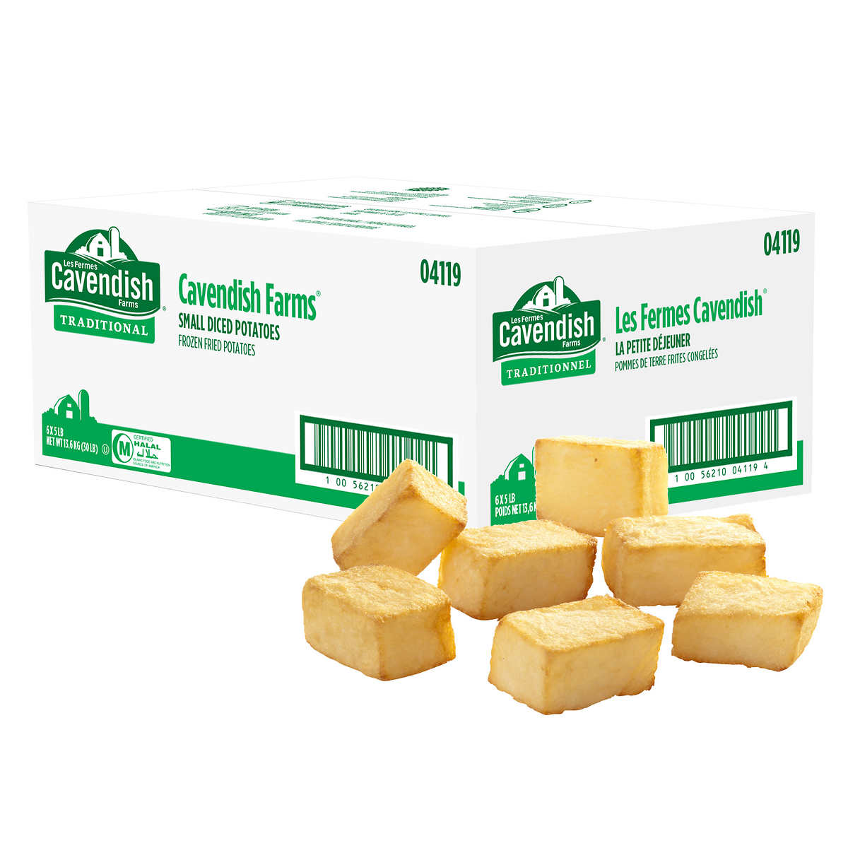 Cavendish Frz Diced Fried Potatoes 2.27kg - 6 Pack