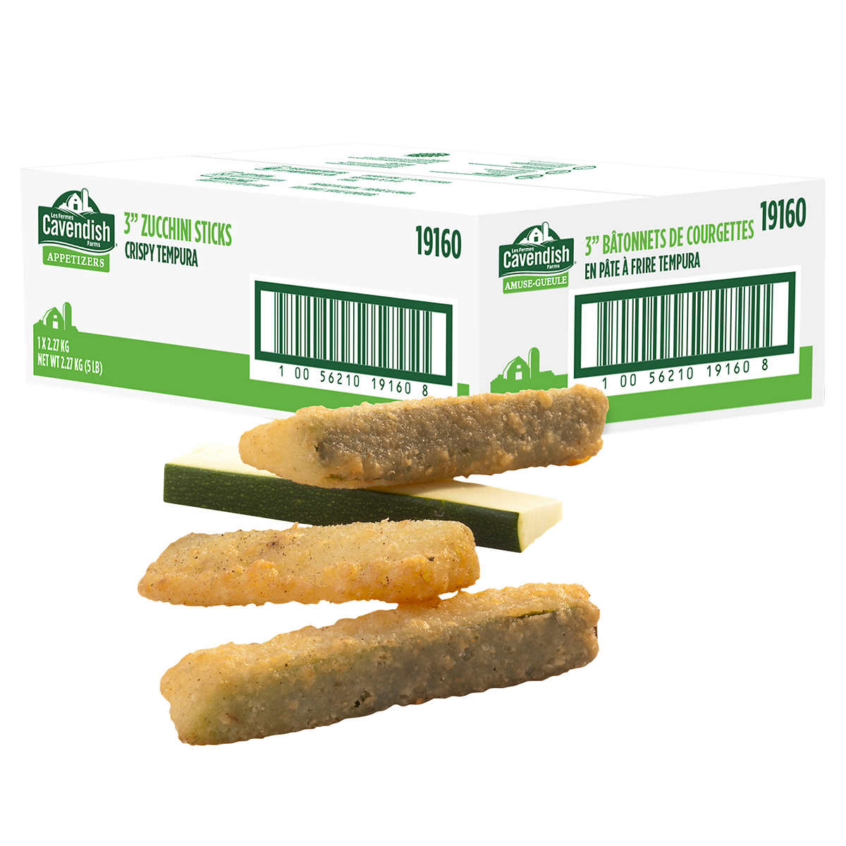 Cavendish Frz Zucchini Sticks Battered 2.27kg