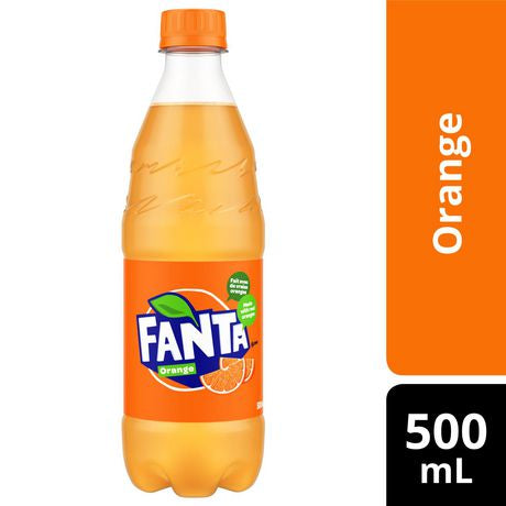 Fanta Orange Soda, 500mL - 24 Count