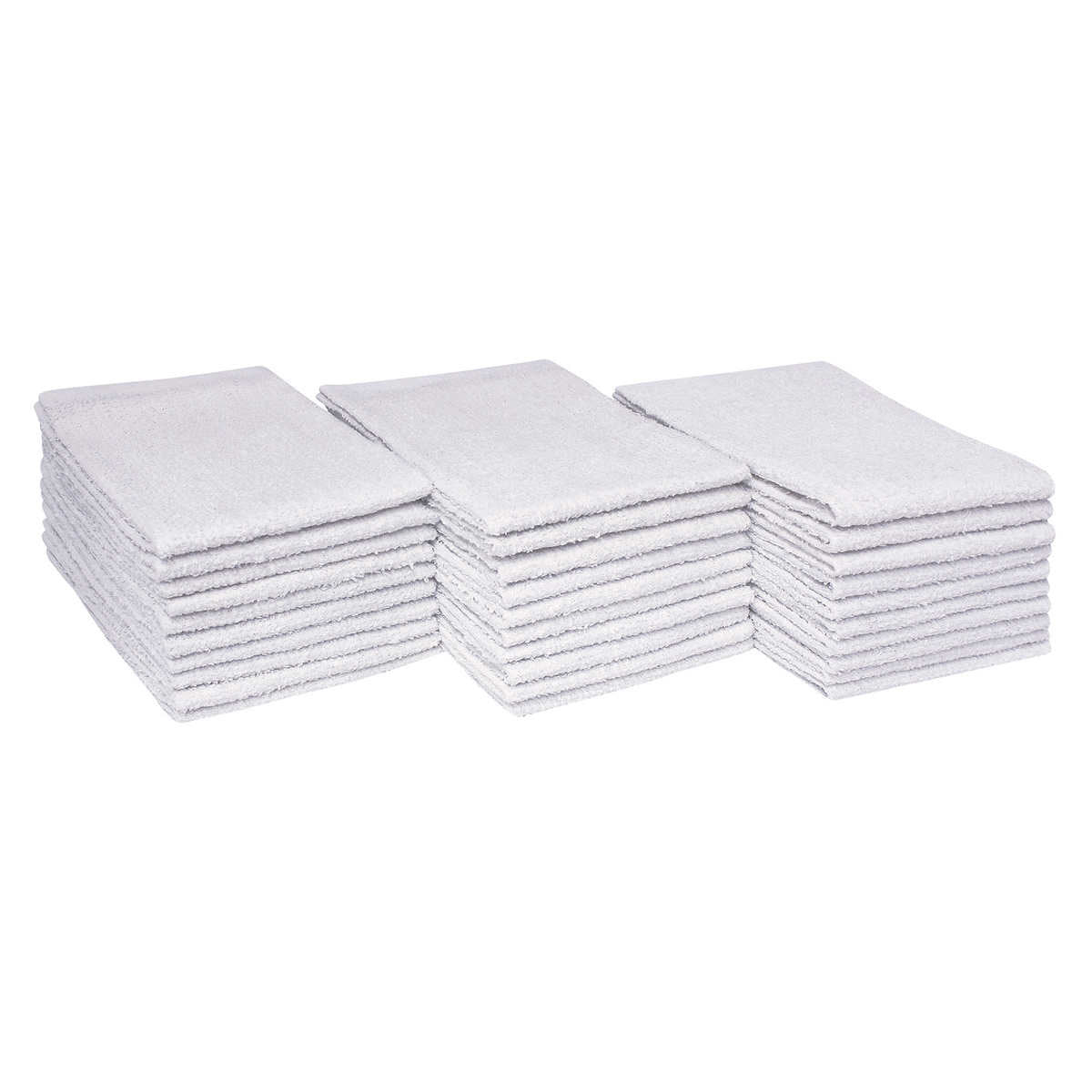 Terry Cloth Bar Mop Towel, White, 30 Count