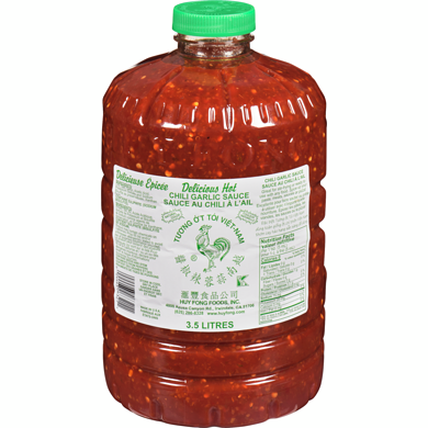 Huy Fong Hot Chili Garlic Sauce, 3.5L