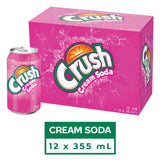 Crush Cream Soda Cans 355mL, 12 Count