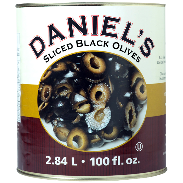 Daniel's Olive Black Slices 1.86L - 10 Pack
