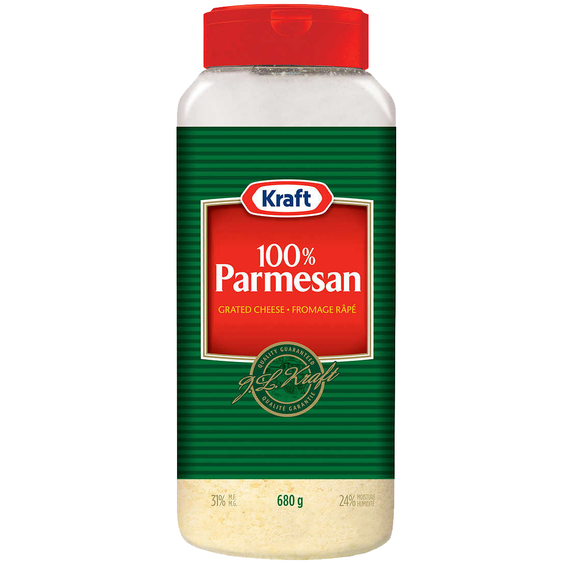 Kraft 100% Grated Parmesan Cheese 680g